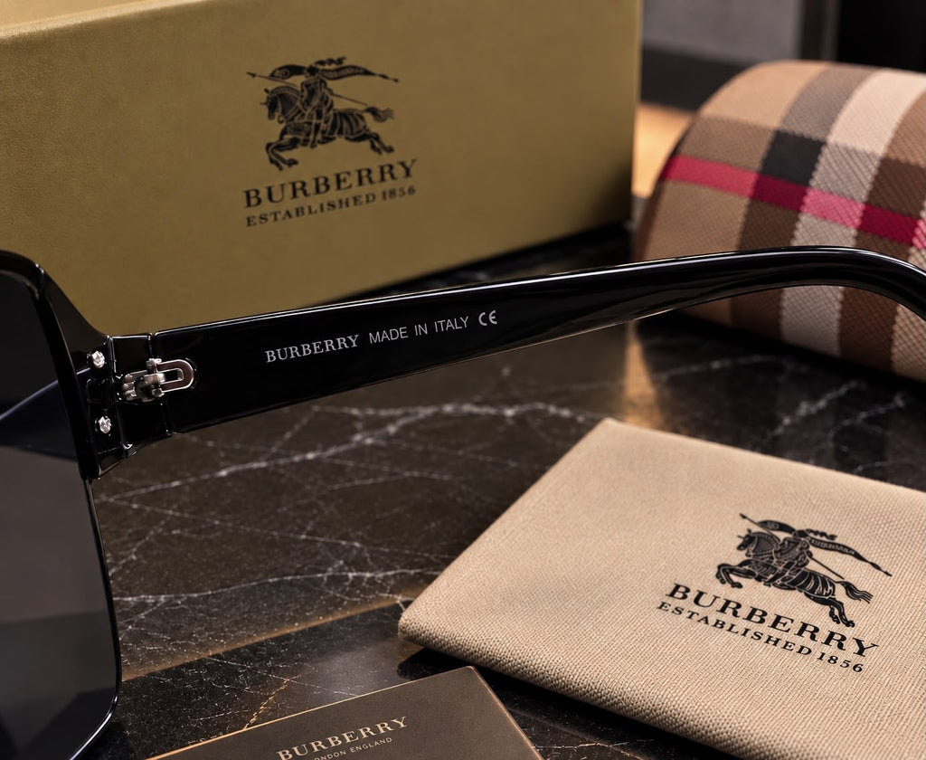 Burberry BE4291 Shield Sunglasses – Black / Grey Mirror