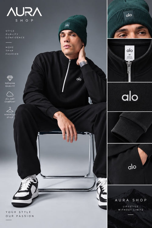 Accolade 1/4 Zip Pullover – Black |alo