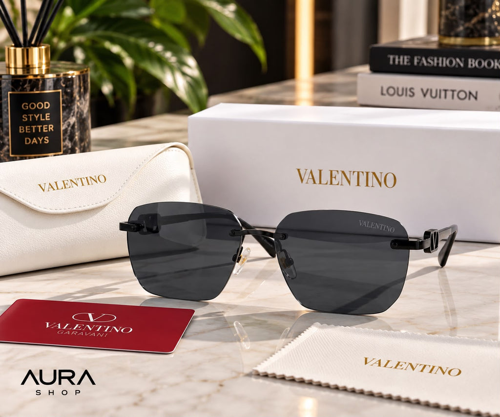 Valentino Garavani VG0033S Rimless Sunglasses |
