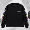 Chrome Hearts Multi Color Cross Cemetery Long Sleeve T-Shirt – Black