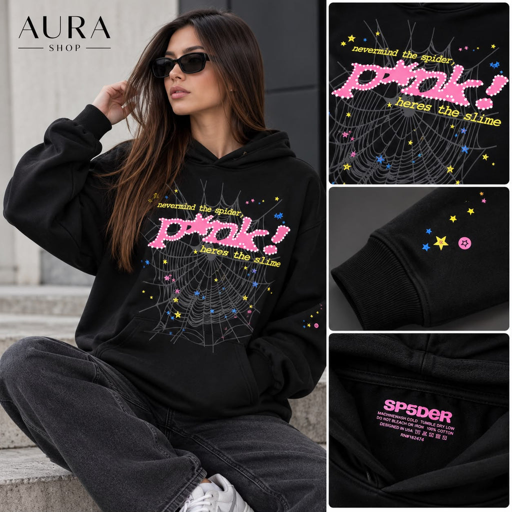 SP5DER P*NK Hoodie “Black” — FW21