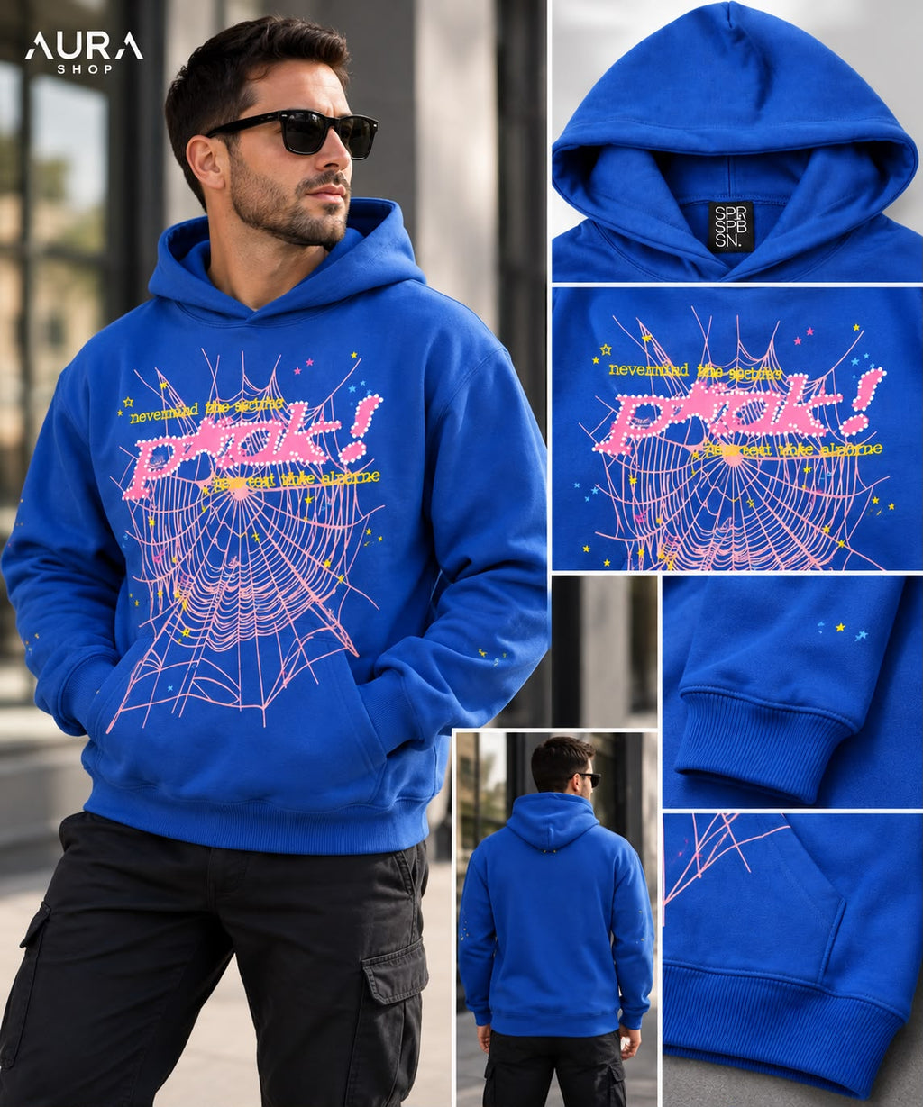 SP5DER Punk V2 Hoodie – Blue