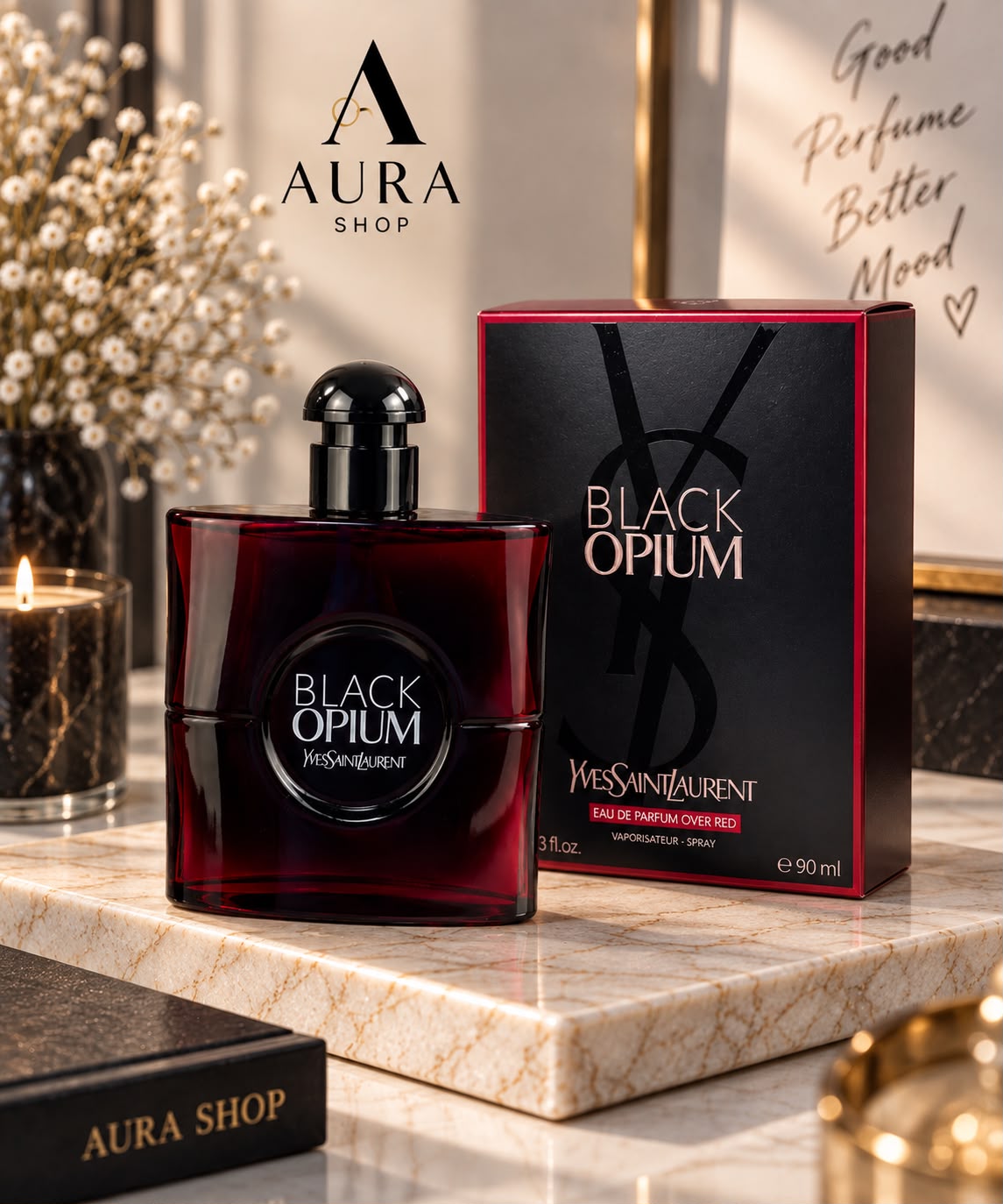 Yves Saint Laurent Black Opium Eau de Parfum Over Red 90ml
