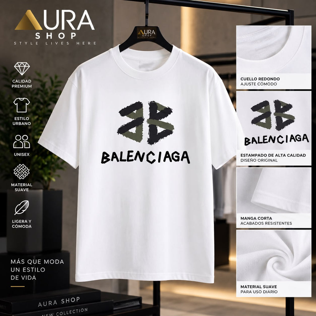Camiseta Blanca Streetwear BB Graphic